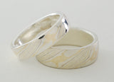 Mokume Gane Ring - Quad Colour and Sterling Silver, Wide