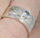 Solid Band - 2mm X 3mm Sterling Silver or 14kt White Gold band