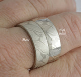 Mokume Gane Ring - Palladium White Gold and Sterling Silver, Wide
