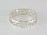 Mokume Gane Ring - Palladium White Gold and Sterling Silver, Narrow