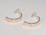 Custom: 14kt Red Gold and Sterling Silver Mokume Gane Post Earrings