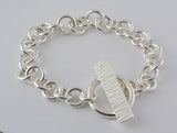 Forest Toggle Style Bracelet - Sterling Silver