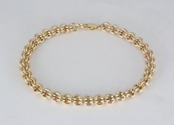 Small Double Jump 14 Karat Gold Bracelet
