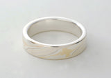 Mokume Gane Ring - Quad Colour and Sterling Silver, Narrow