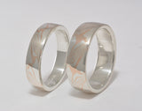 Mokume Gane Ring - 14kt Red Gold and Sterling Silver, Narrow