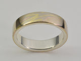 Mokume Gane Ring - 18kt Trigold and Sterling Silver, Narrow