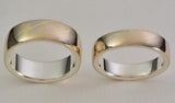 Mokume Gane Ring - 18kt Trigold and Sterling Silver, Narrow