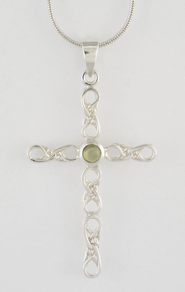 Custom: Eternal Love Celtic Knot Cross with Stone