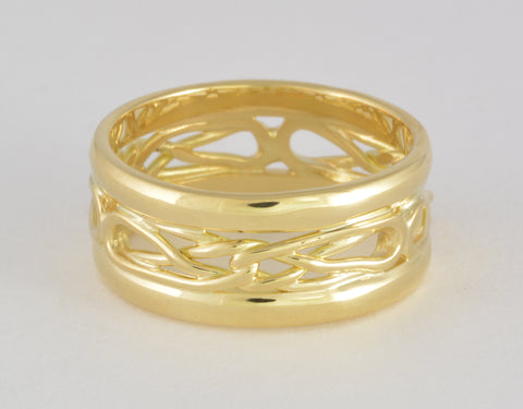 Custom: 18kt Yellow Gold Stacked Celtic Knot Ring