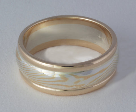 Mokume Gane Ring, Mokume Ring, Mokume Gane Wedding Ring