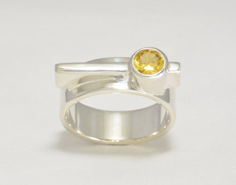 Custom: Simplicity Ring with Golden Topaz