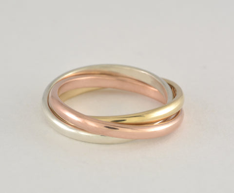 Custom: Triogold Embrace Ring