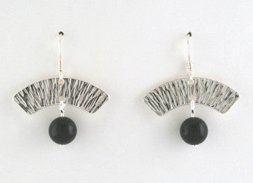 Arches Earrings with Black Onyx