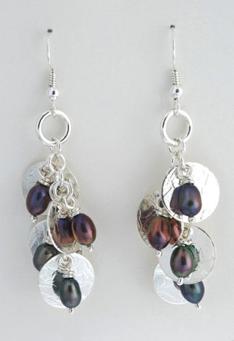 Cascading Drop Earrings with Pearls