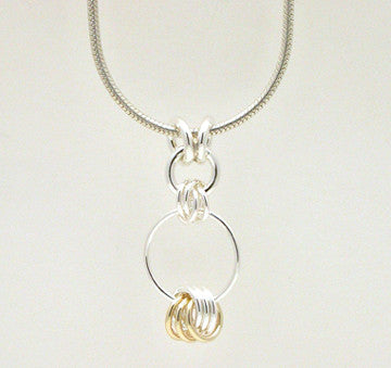 Criss-Cross 2 Tone Pendant