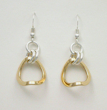 Celestial 2 Tone Earrings, Large