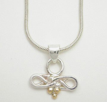 Eternal Love Celtic Knot 2 Tone Pendant