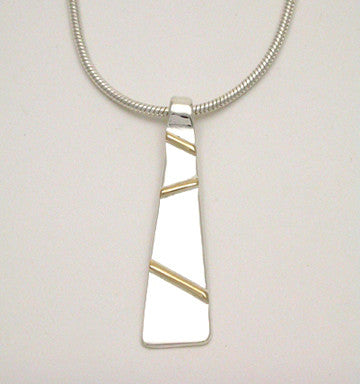 Gold Bars 2 Tone Pendant