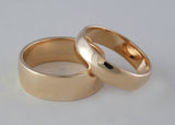 Gold Band Ring Wide, 14kt Yellow or White Gold