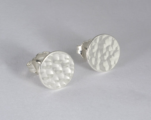 Small Hammered Circle Post Earrings