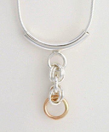 Hugs and Kisses Two Tone Pendant (XOXO)