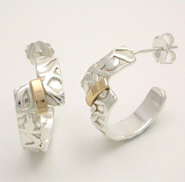 Offset Fusion 2 Tone Hoop Earrings