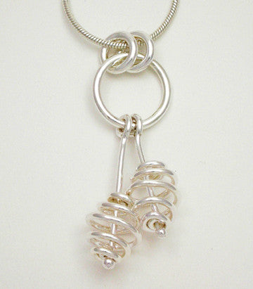 Spiral Bead Double Pendant