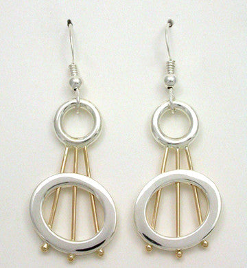 Starlight 2 Tone Hook Earrings, Large