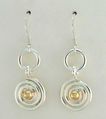 Swirl 2 tone Earrings