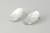 Three Lines Oval Earrings
