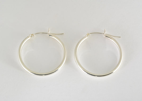 Hoop Earrings v-notch, Medium
